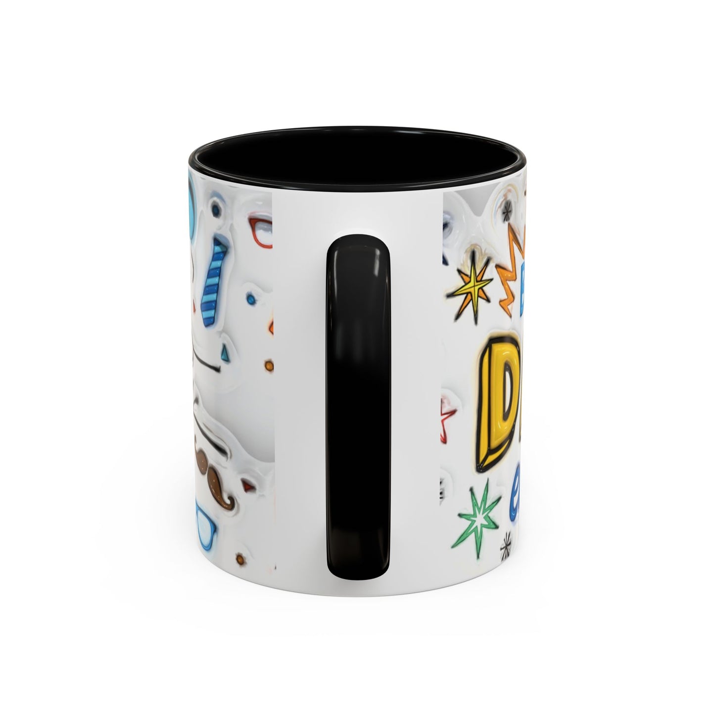 Mug - Fun Best Dad Accent Coffee Mug - Graffiti