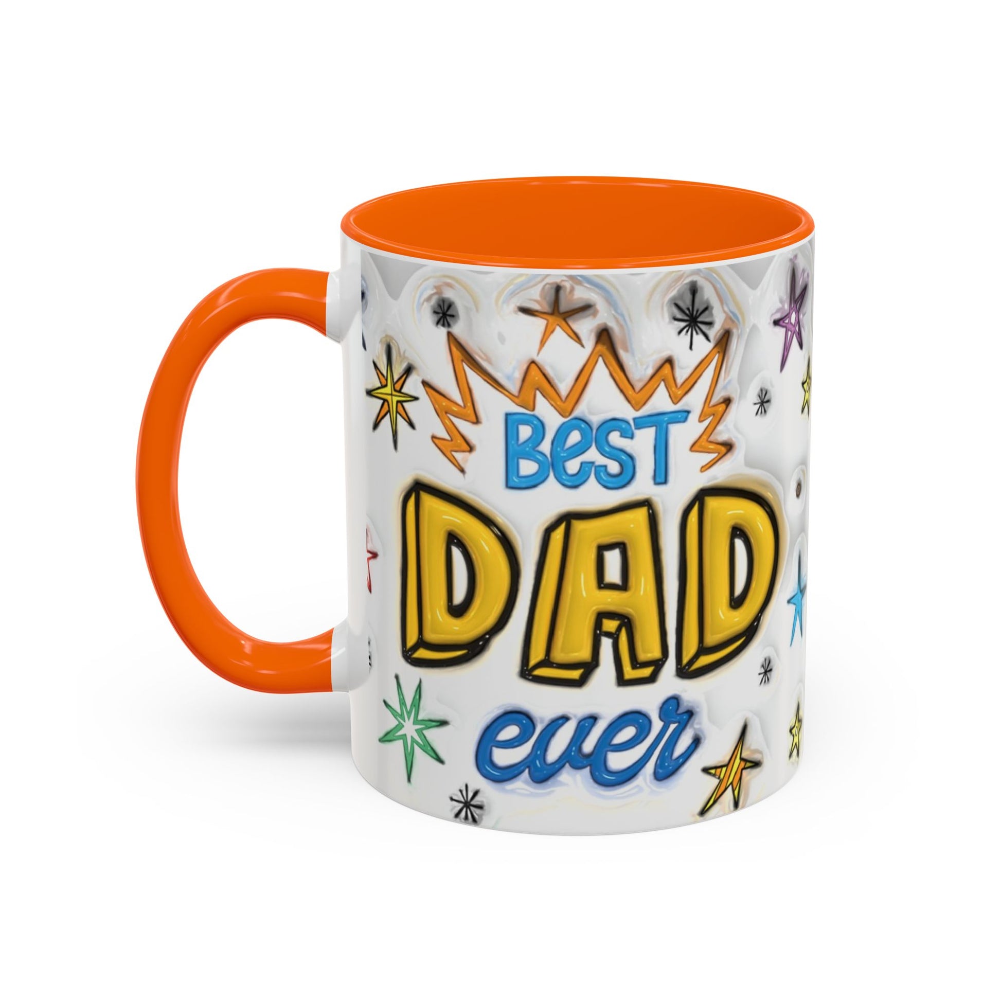 Mug - Fun Best Dad Accent Coffee Mug - Graffiti