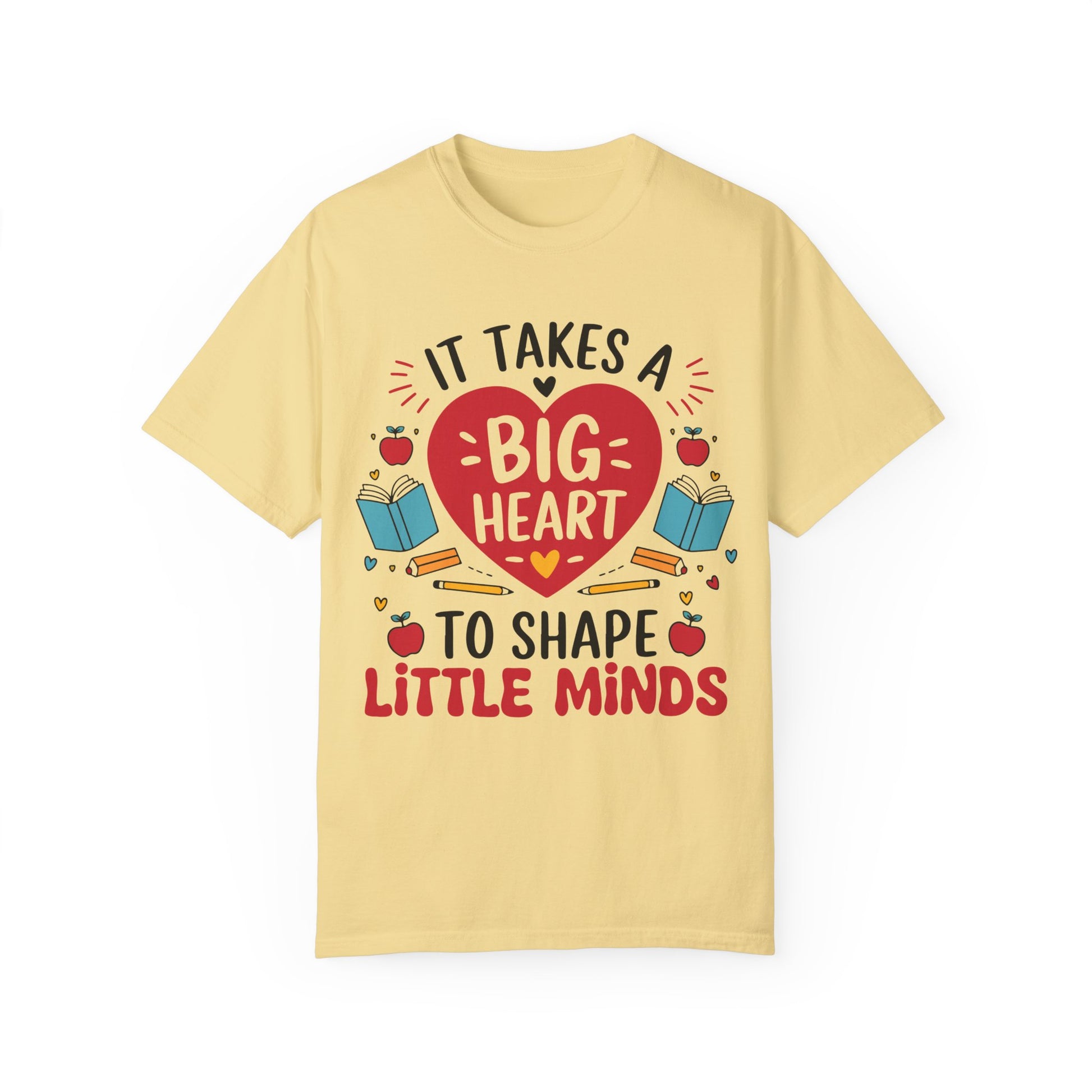 Teacher Appreciation T-Shirt - It Takes a Big Heart to Shape Little Minds, Gift for Educators, Back to School, Cute Teacher Shirt, Classroom - Graffiti