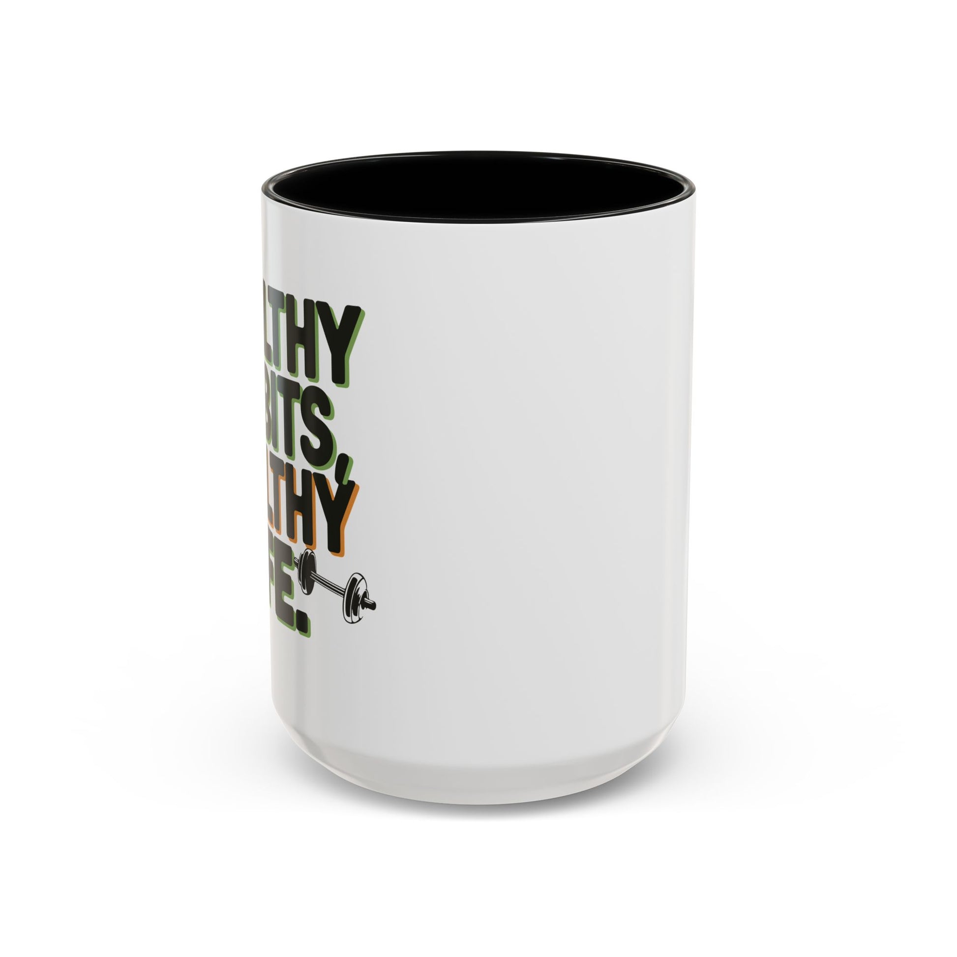 Healthy Habits Coffee Mug - Motivational Drinkware for Fitness Enthusiasts, Gym Gifts, Wellness Inspiration, Home Office Decor, Thoughtful - Graffiti