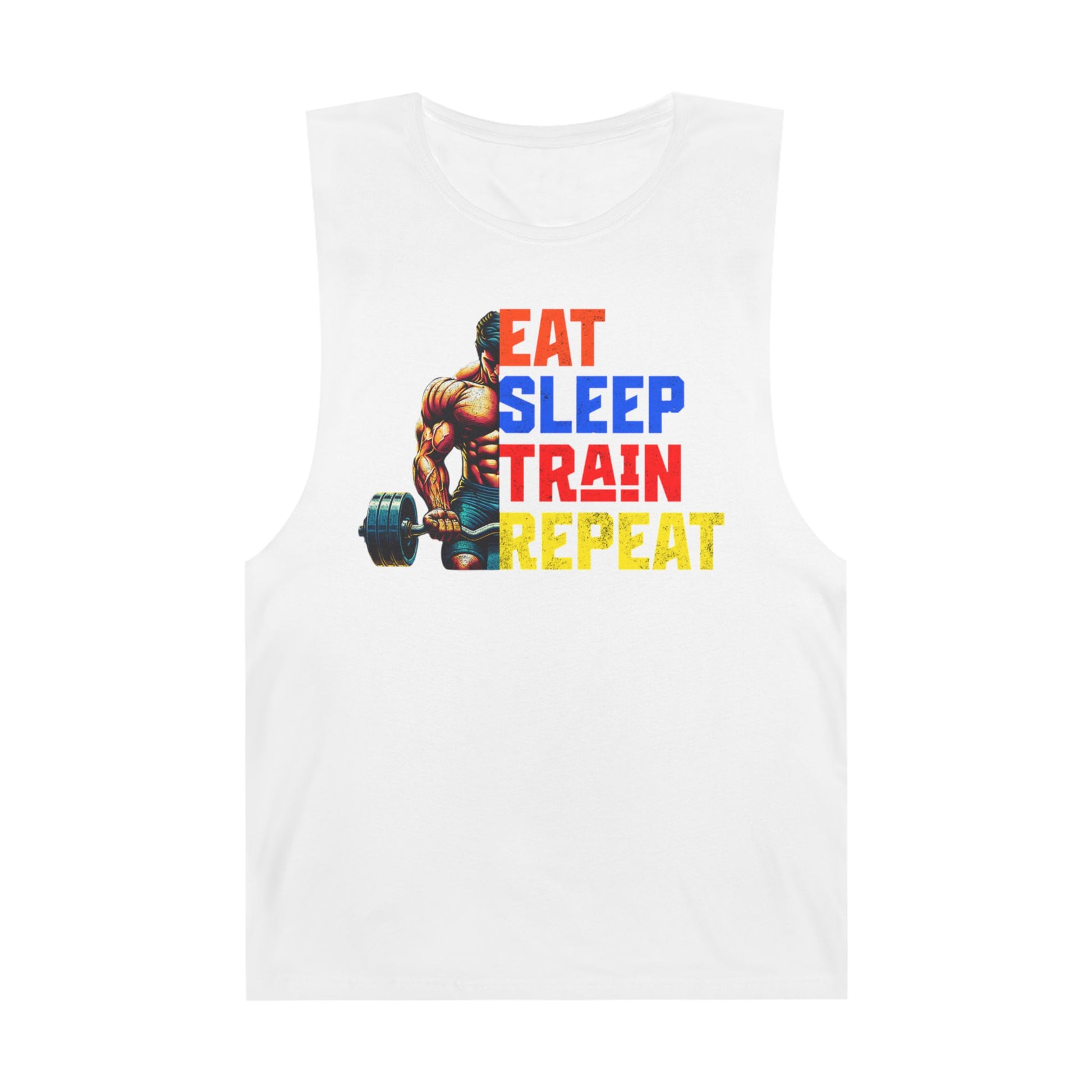 Tank Top - Men Barnard - Eat, Sleep, Train, and Repeat - Graffiti