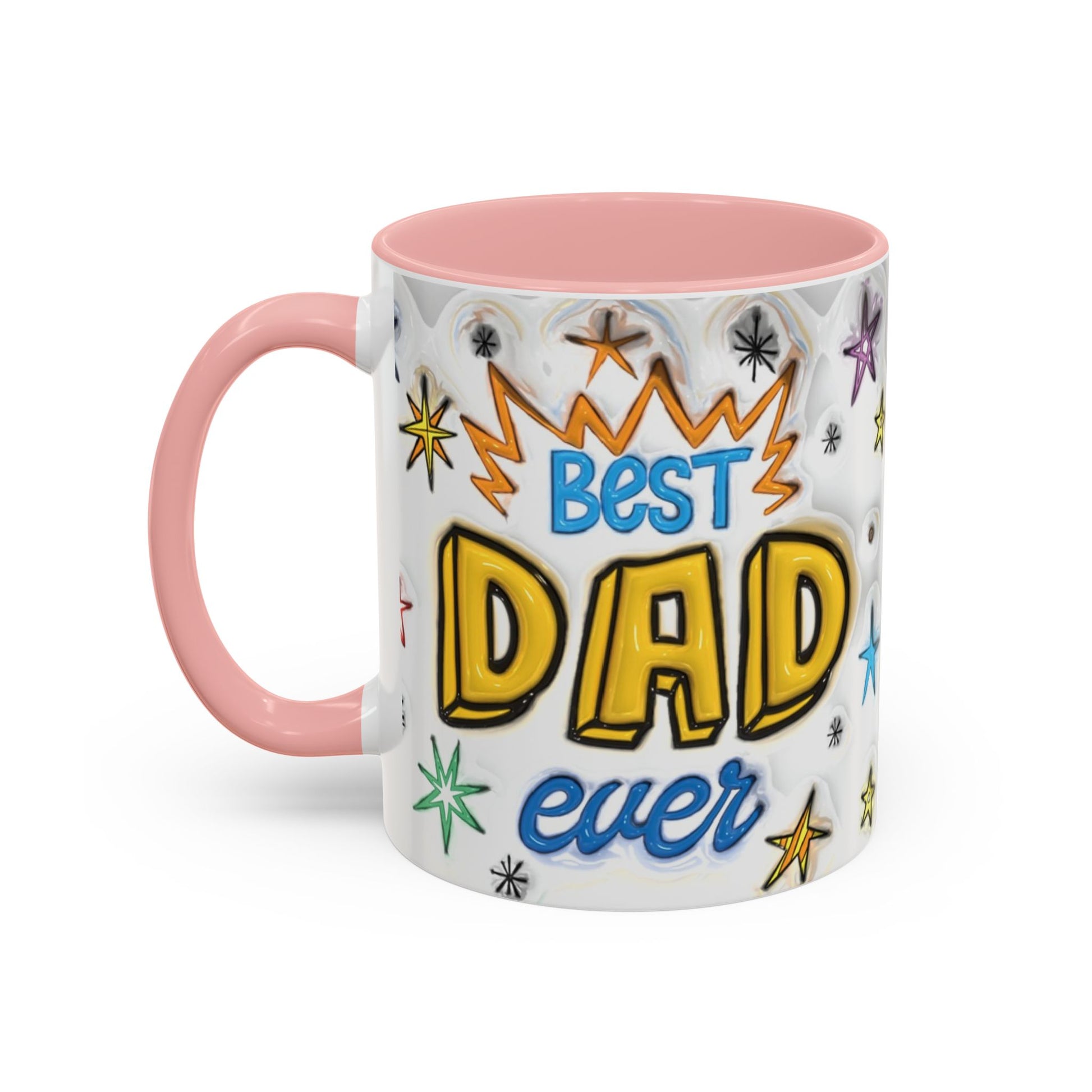 Mug - Fun Best Dad Accent Coffee Mug - Graffiti