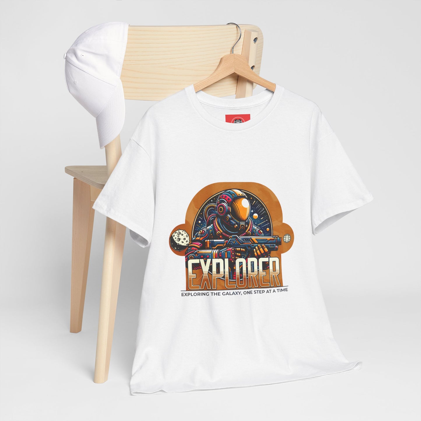 Galactic Explorer Unisex Heavy Cotton Tee - Explore the Galaxy in Style - Graffiti