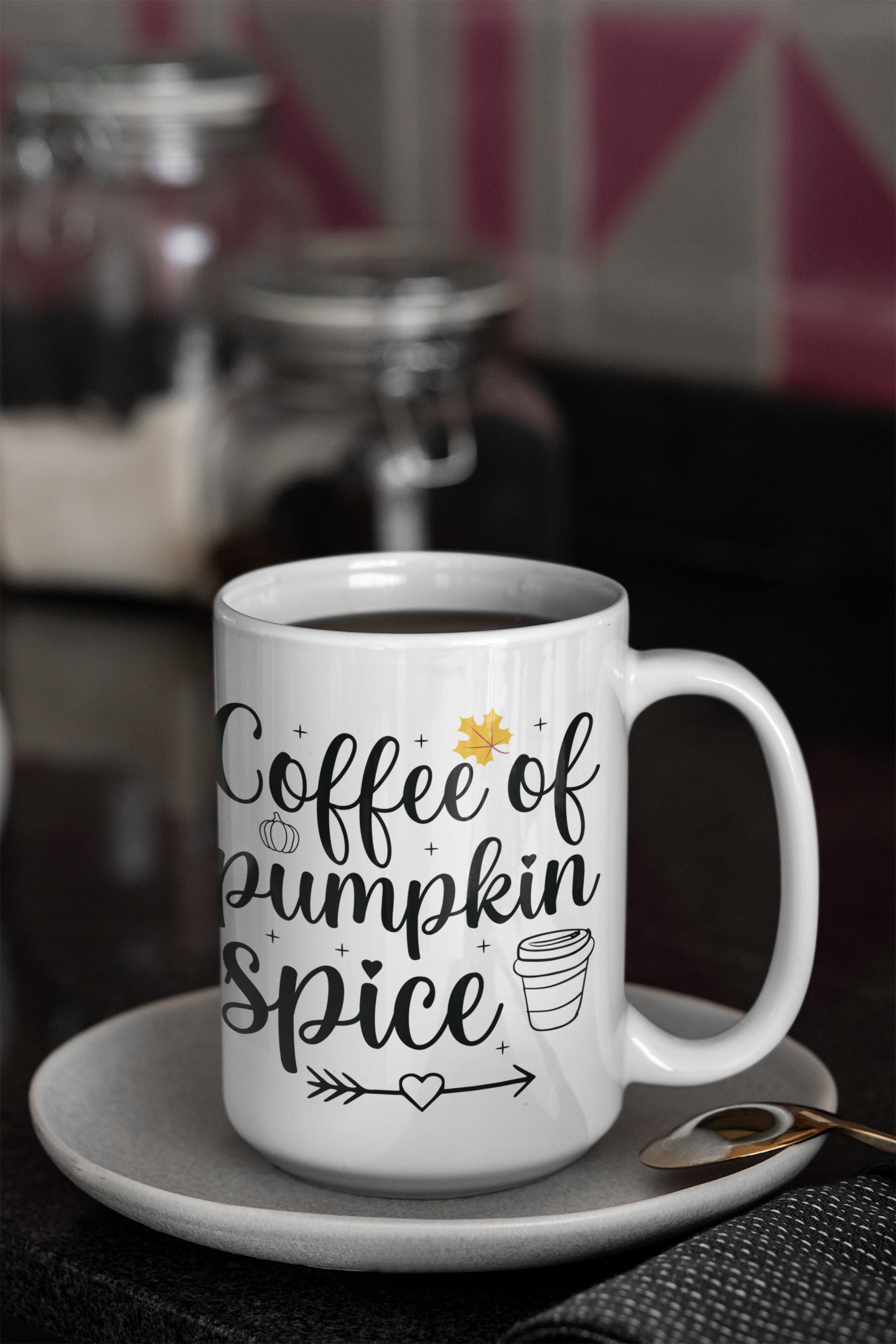 Pumpkin Spice Mug, Cozy Autumn Drinkware, Perfect for Fall Gatherings, Coffee Lover Gift, Halloween or Thanksgiving Decor - Graffiti