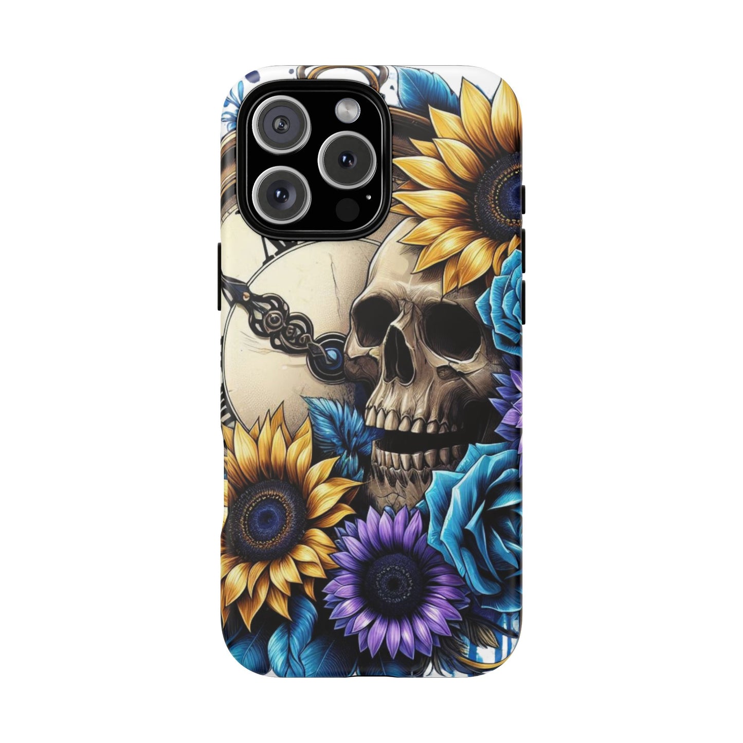 Gothic Floral Skull Phone Case | Tough Cases for Bold Personalities - Graffiti