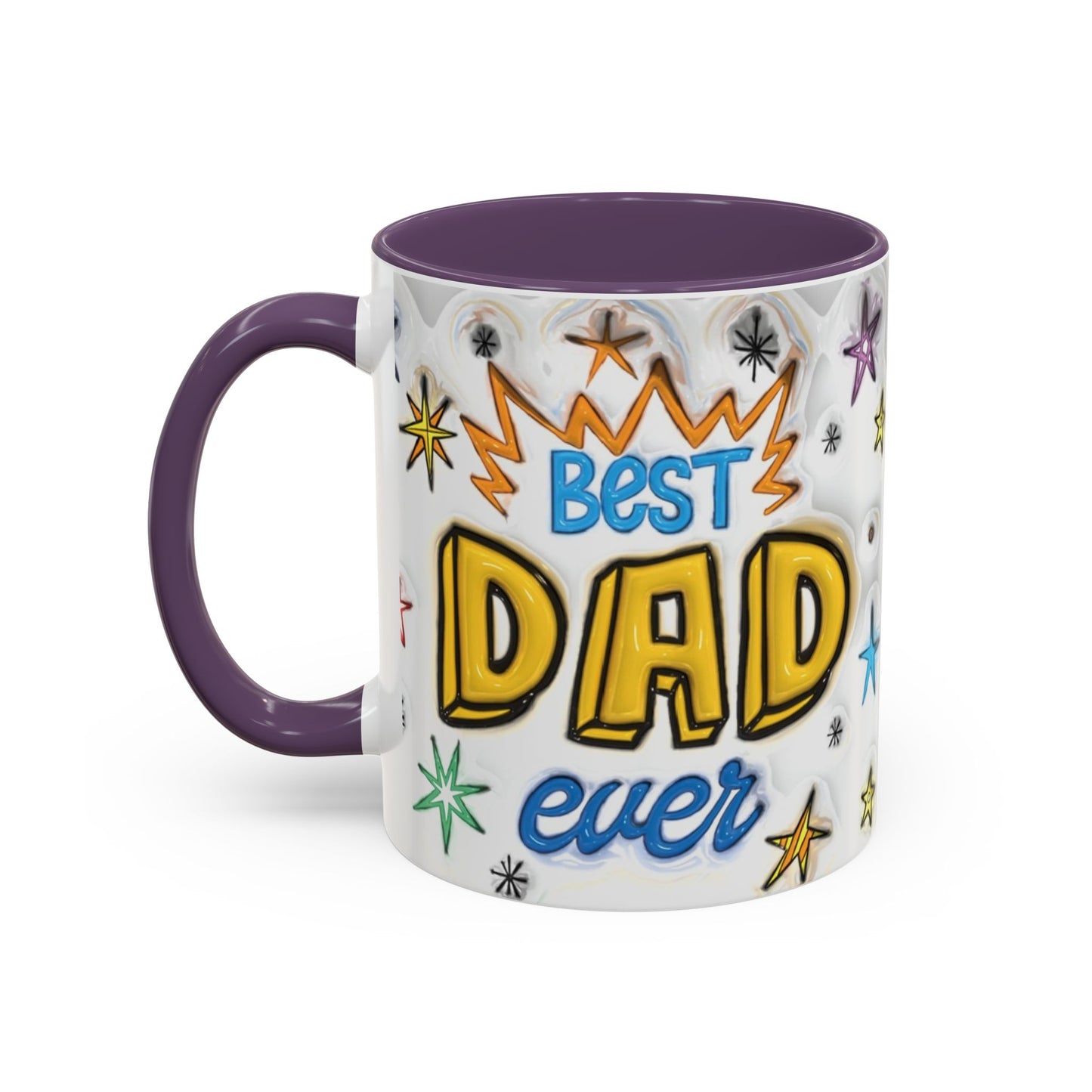 Mug - Fun Best Dad Accent Coffee Mug - Graffiti