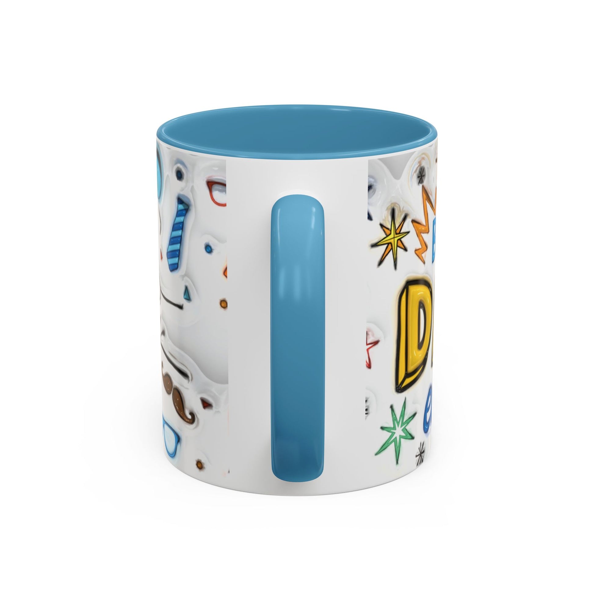 Mug - Fun Best Dad Accent Coffee Mug - Graffiti