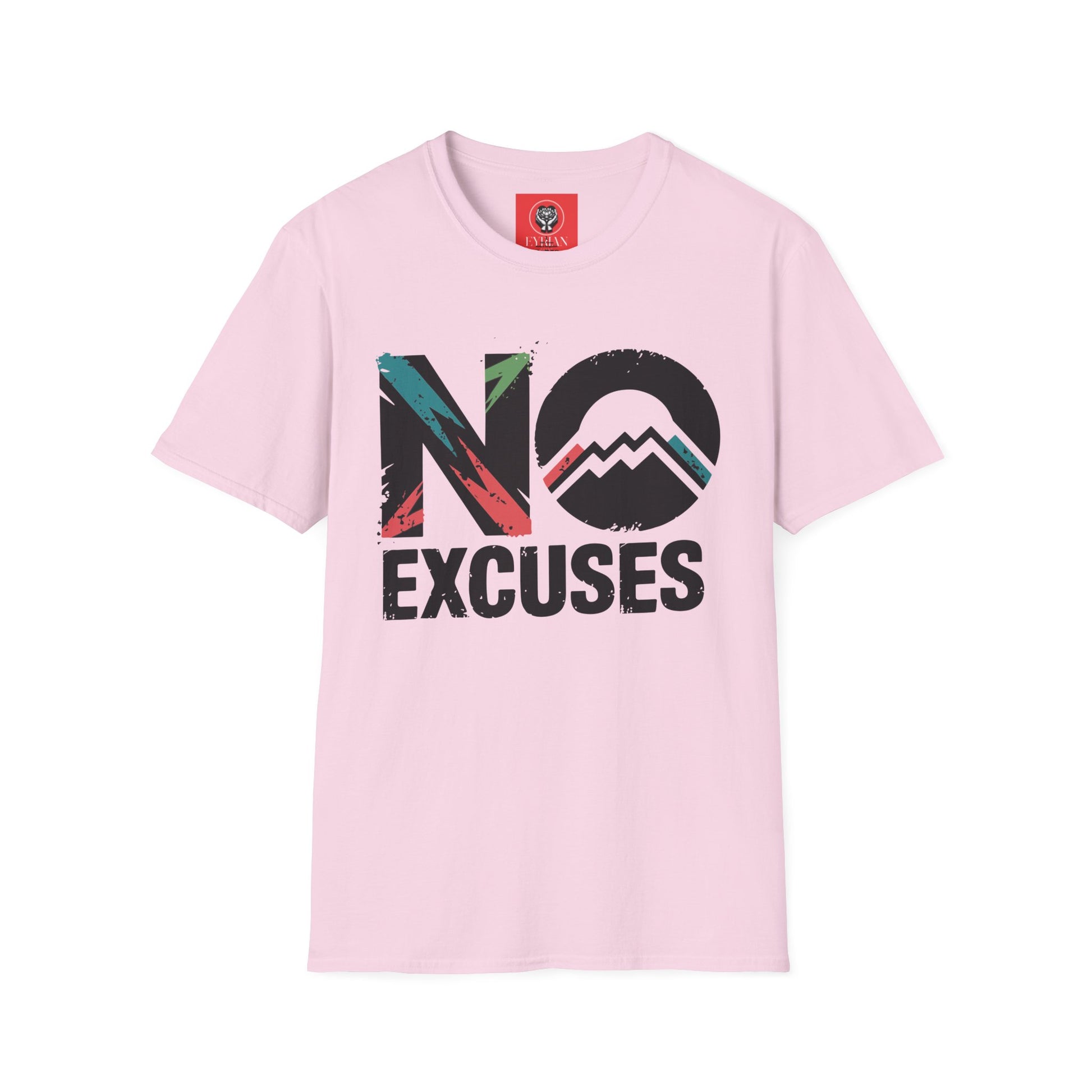 Motivational Unisex T-Shirt, No Excuses Tee, Casual Wear, Fitness Appare, Workout Gift, Positive Quote Shirt, Everyday Comfort - Graffiti