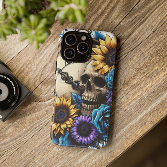 Gothic Floral Skull Phone Case | Tough Cases for Bold Personalities - Graffiti