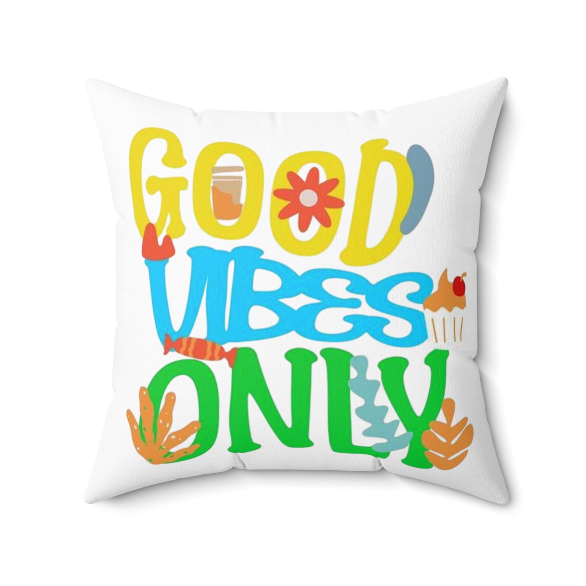 Good Vibes Only Decorative Pillow - Graffiti