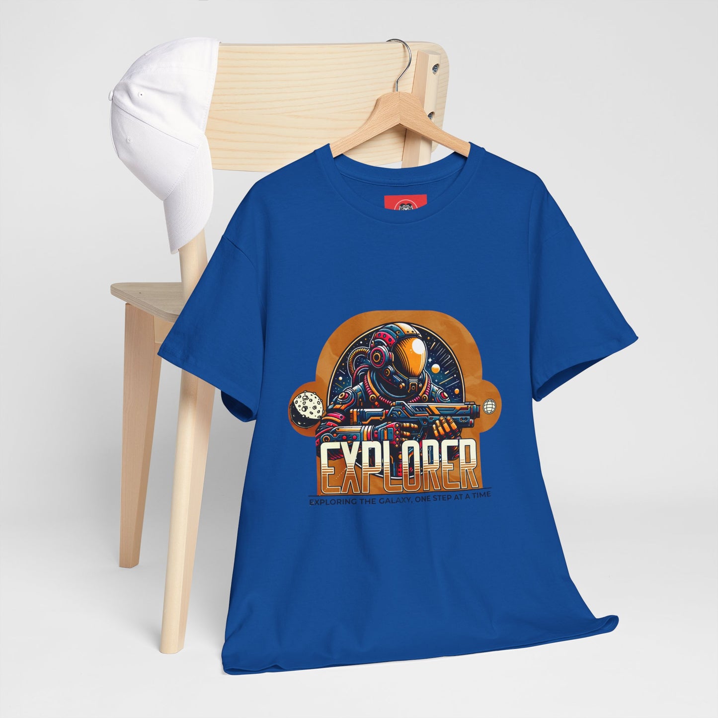 Galactic Explorer Unisex Heavy Cotton Tee - Explore the Galaxy in Style - Graffiti