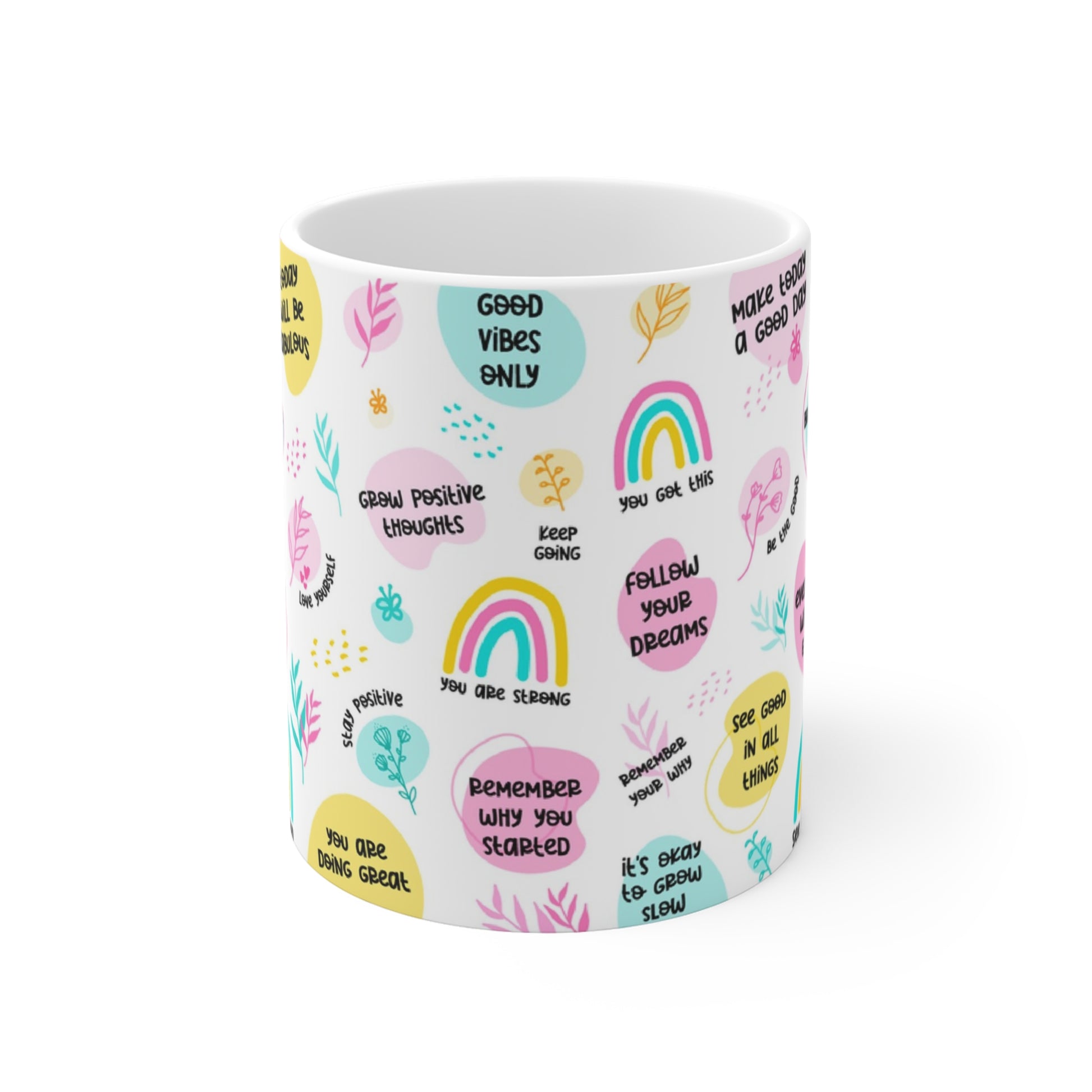 Inspirational 11oz Mug - Positive Vibes - Graffiti