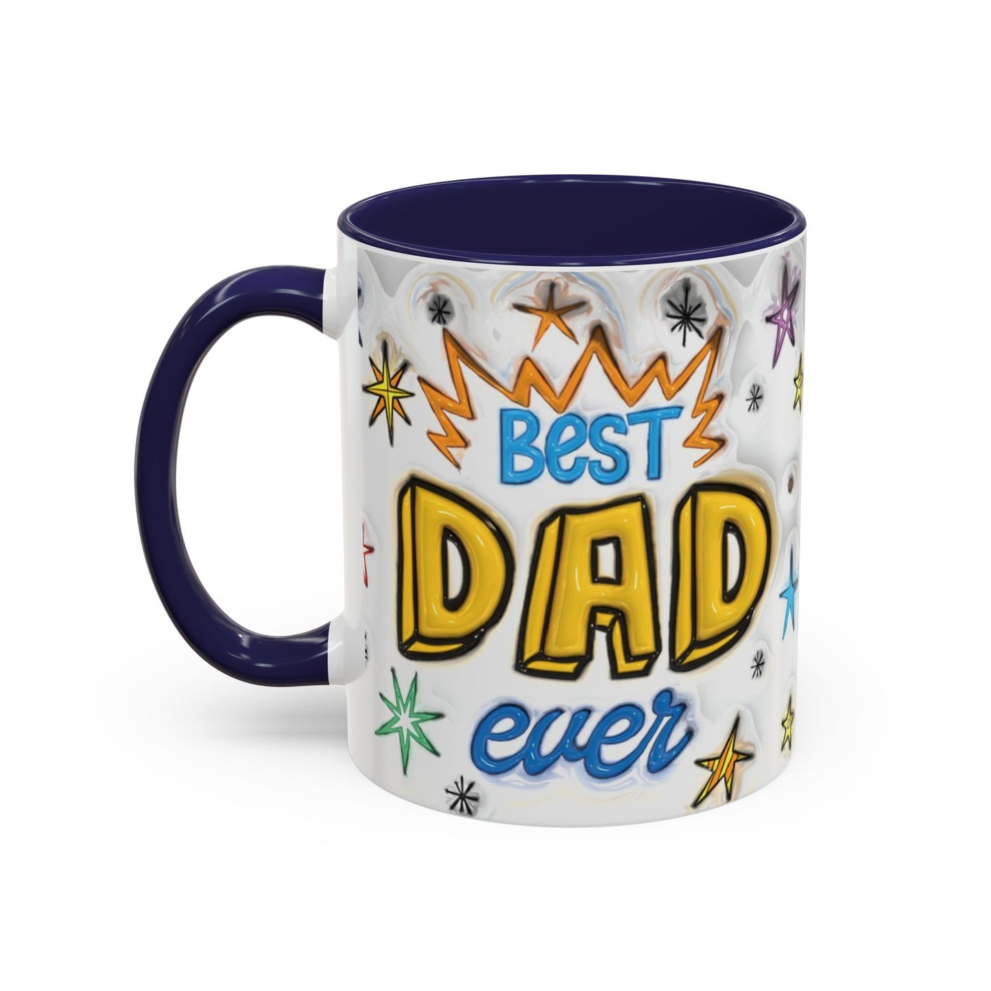 Mug - Fun Best Dad Accent Coffee Mug - Graffiti