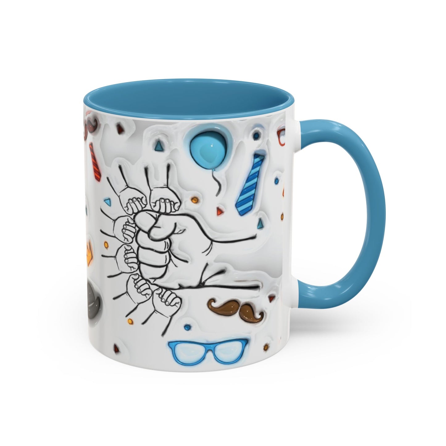 Mug - Fun Best Dad Accent Coffee Mug - Graffiti