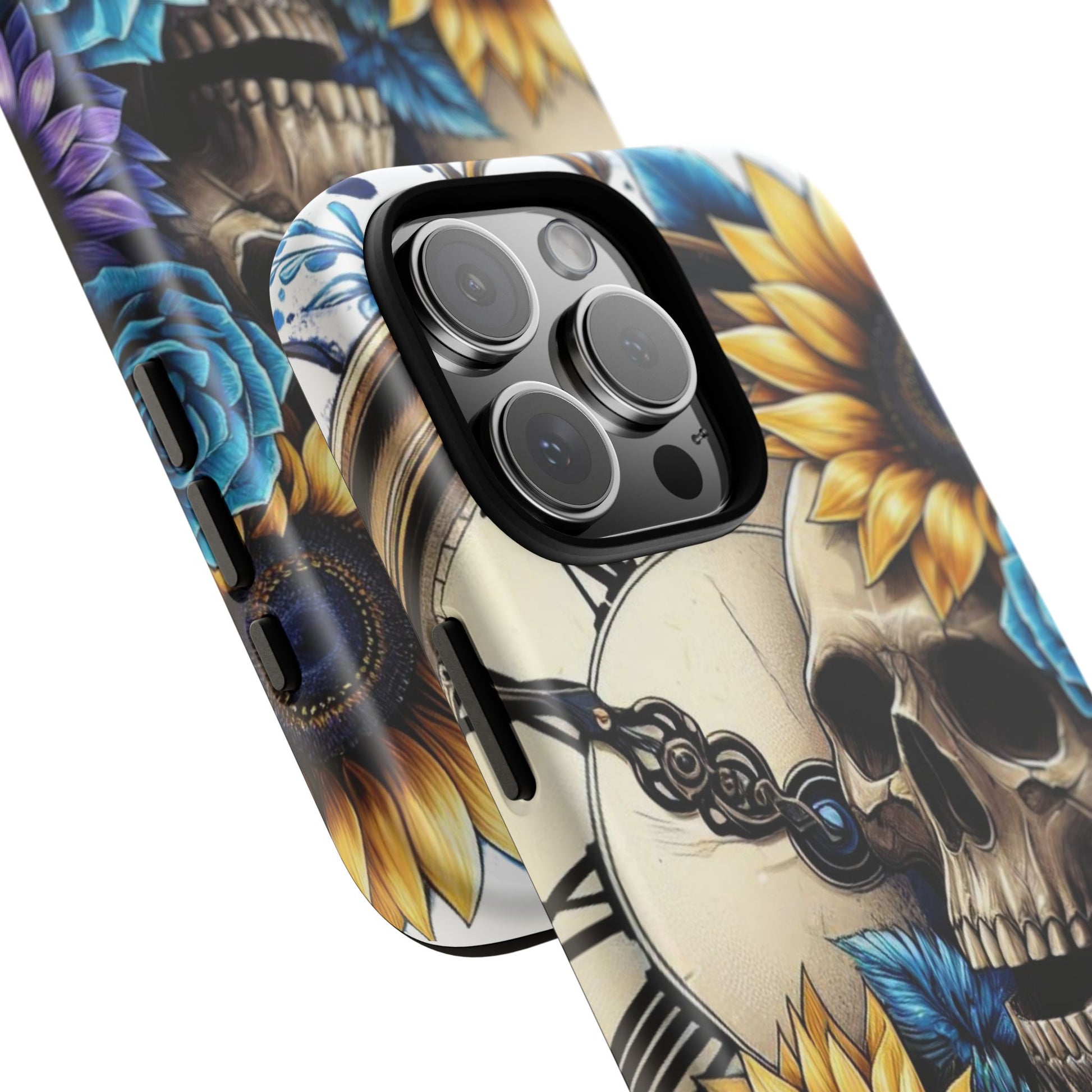 Gothic Floral Skull Phone Case | Tough Cases for Bold Personalities - Graffiti