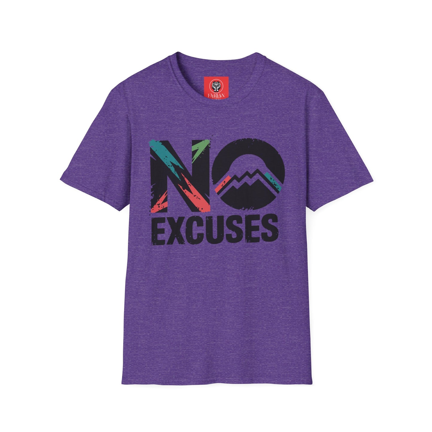 Motivational Unisex T-Shirt, No Excuses Tee, Casual Wear, Fitness Appare, Workout Gift, Positive Quote Shirt, Everyday Comfort - Graffiti