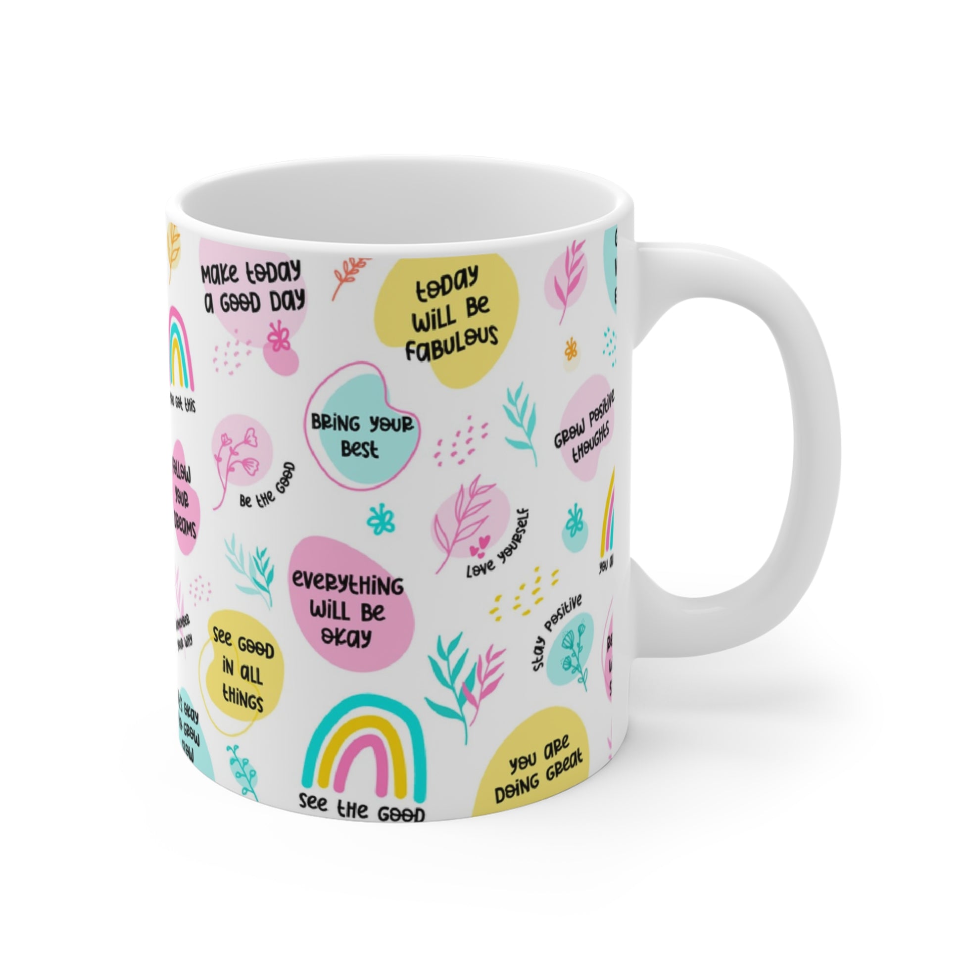 Inspirational 11oz Mug - Positive Vibes - Graffiti