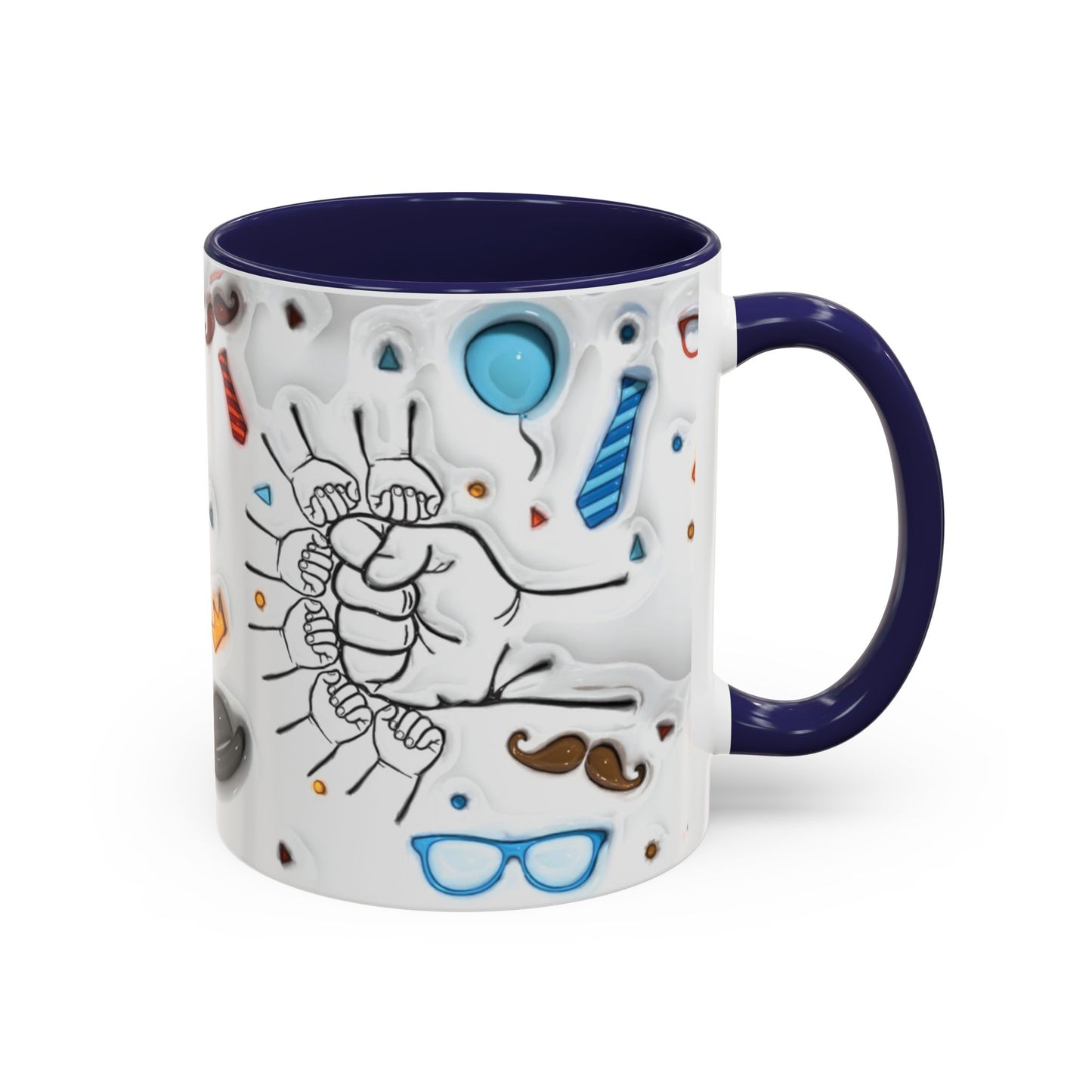 Mug - Fun Best Dad Accent Coffee Mug - Graffiti