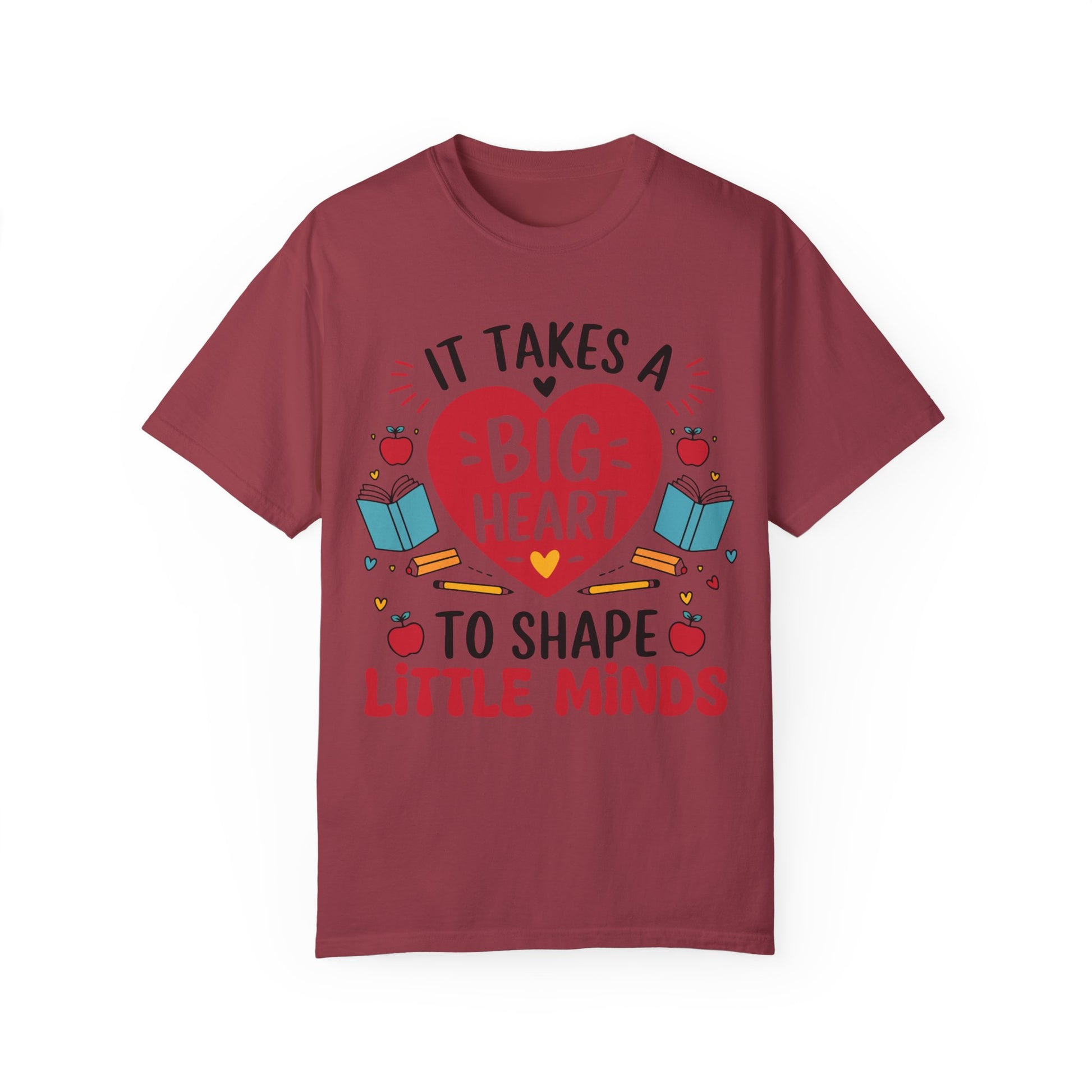 Teacher Appreciation T-Shirt - It Takes a Big Heart to Shape Little Minds, Gift for Educators, Back to School, Cute Teacher Shirt, Classroom - Graffiti