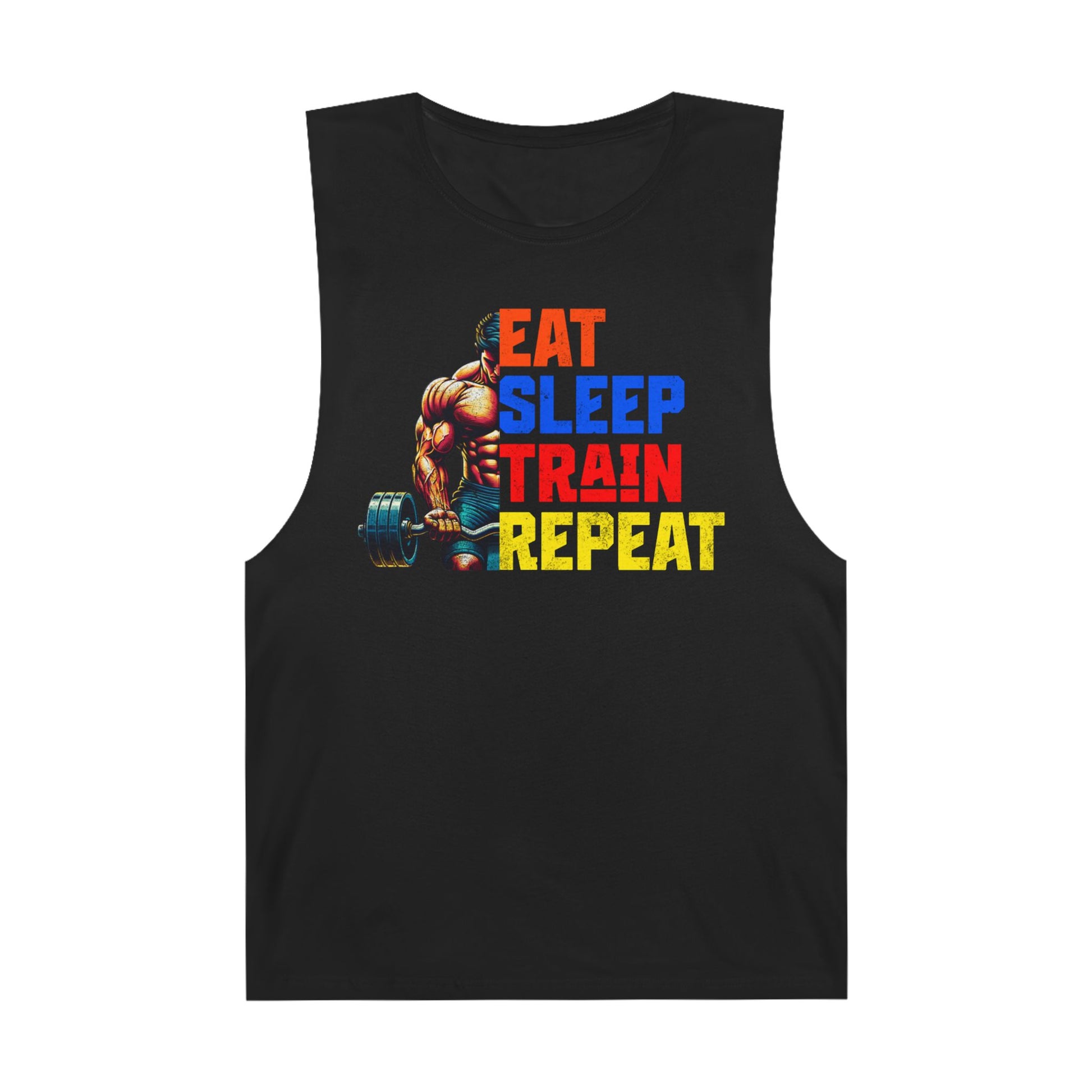 Tank Top - Men Barnard - Eat, Sleep, Train, and Repeat - Graffiti