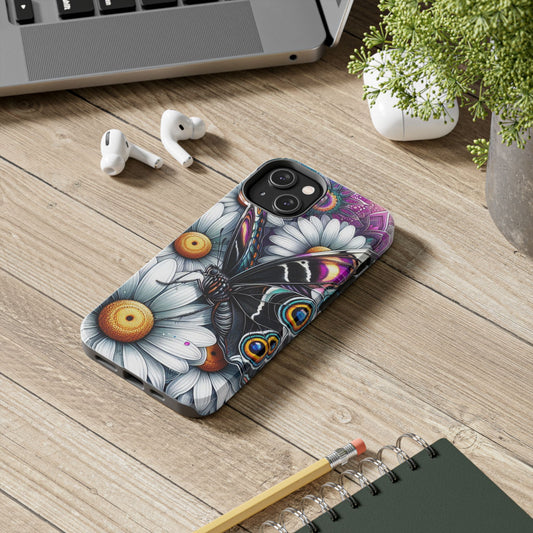 Colorful Butterfly & Flower Phone Case - Tough Protection with Floral Design - Graffiti