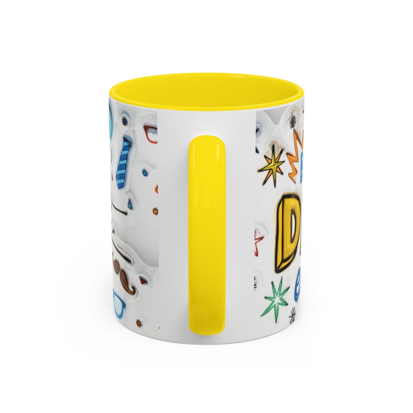 Mug - Fun Best Dad Accent Coffee Mug - Graffiti