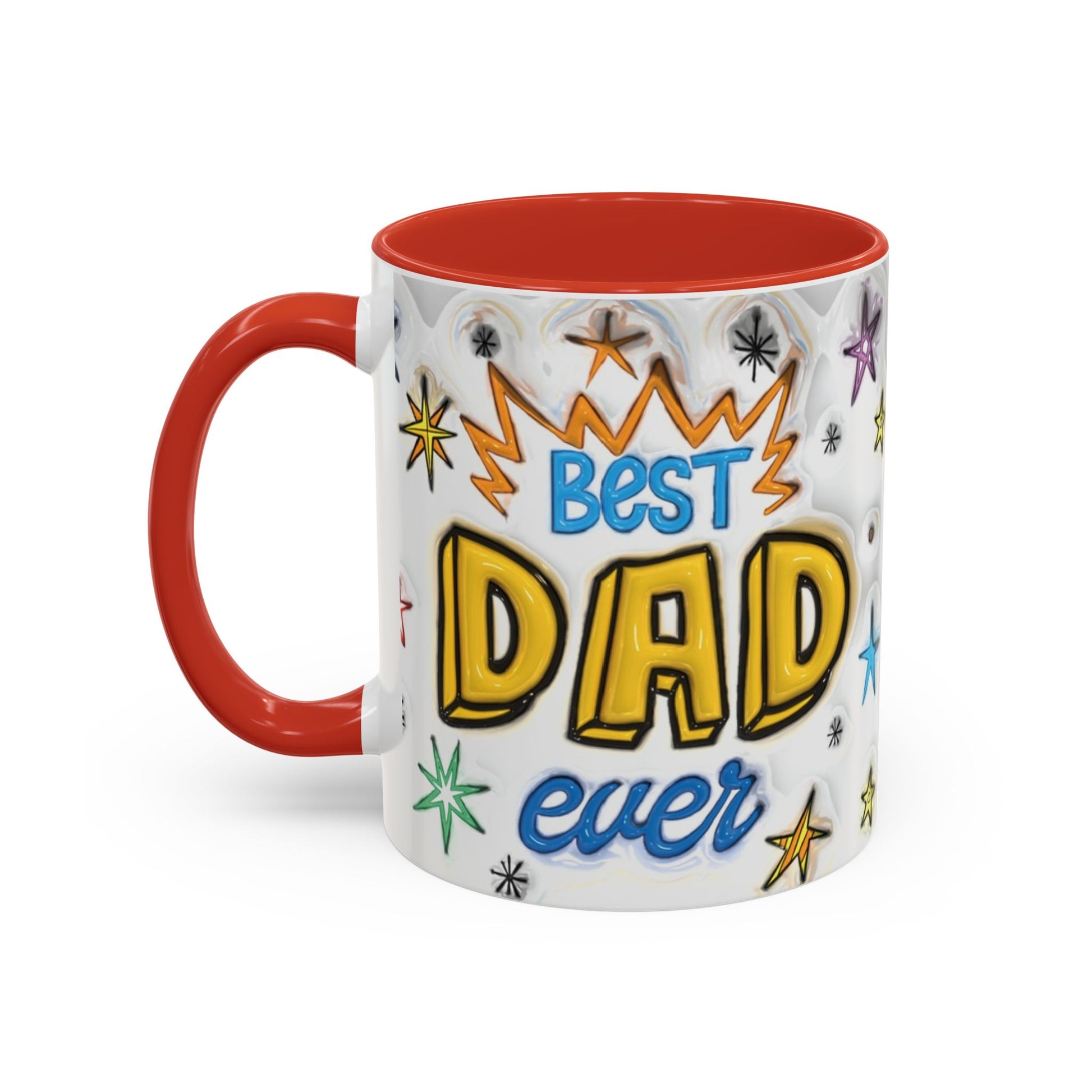 Mug - Fun Best Dad Accent Coffee Mug - Graffiti