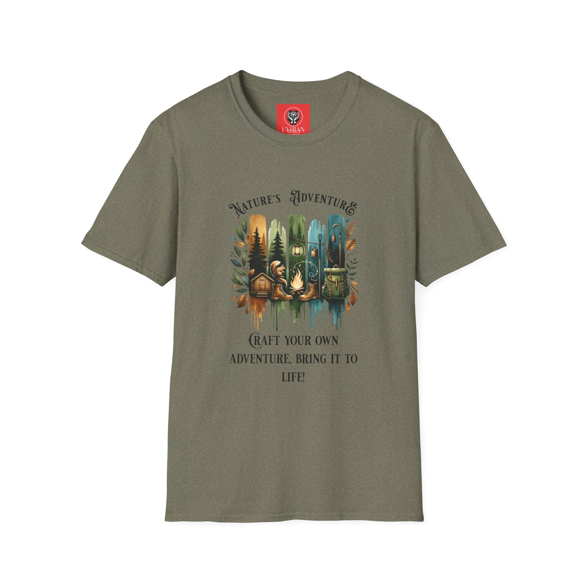 Nature's Adventure Unisex Softstyle T-Shirt - Craft Your Own Adventure! - Graffiti