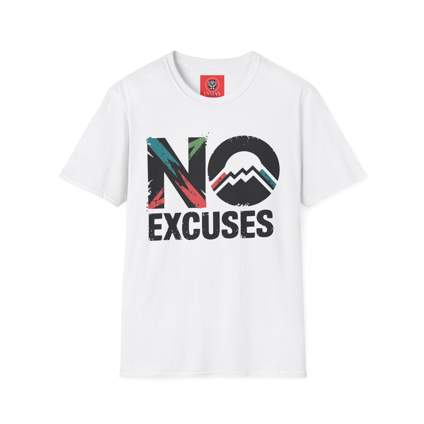 Motivational Unisex T-Shirt, No Excuses Tee, Casual Wear, Fitness Appare, Workout Gift, Positive Quote Shirt, Everyday Comfort - Graffiti