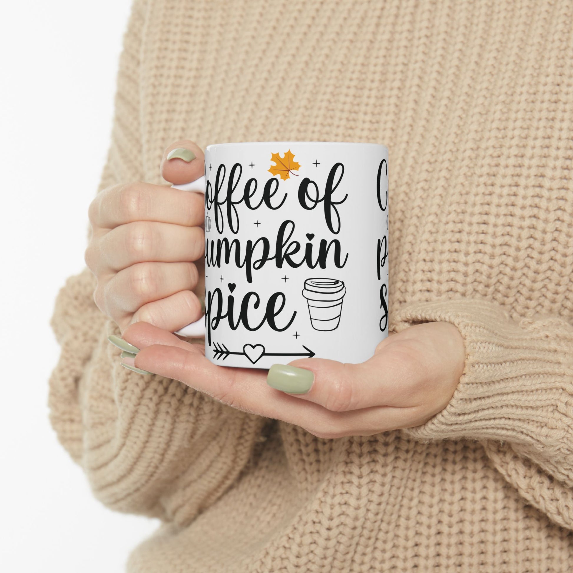 Pumpkin Spice Mug, Cozy Autumn Drinkware, Perfect for Fall Gatherings, Coffee Lover Gift, Halloween or Thanksgiving Decor - Graffiti