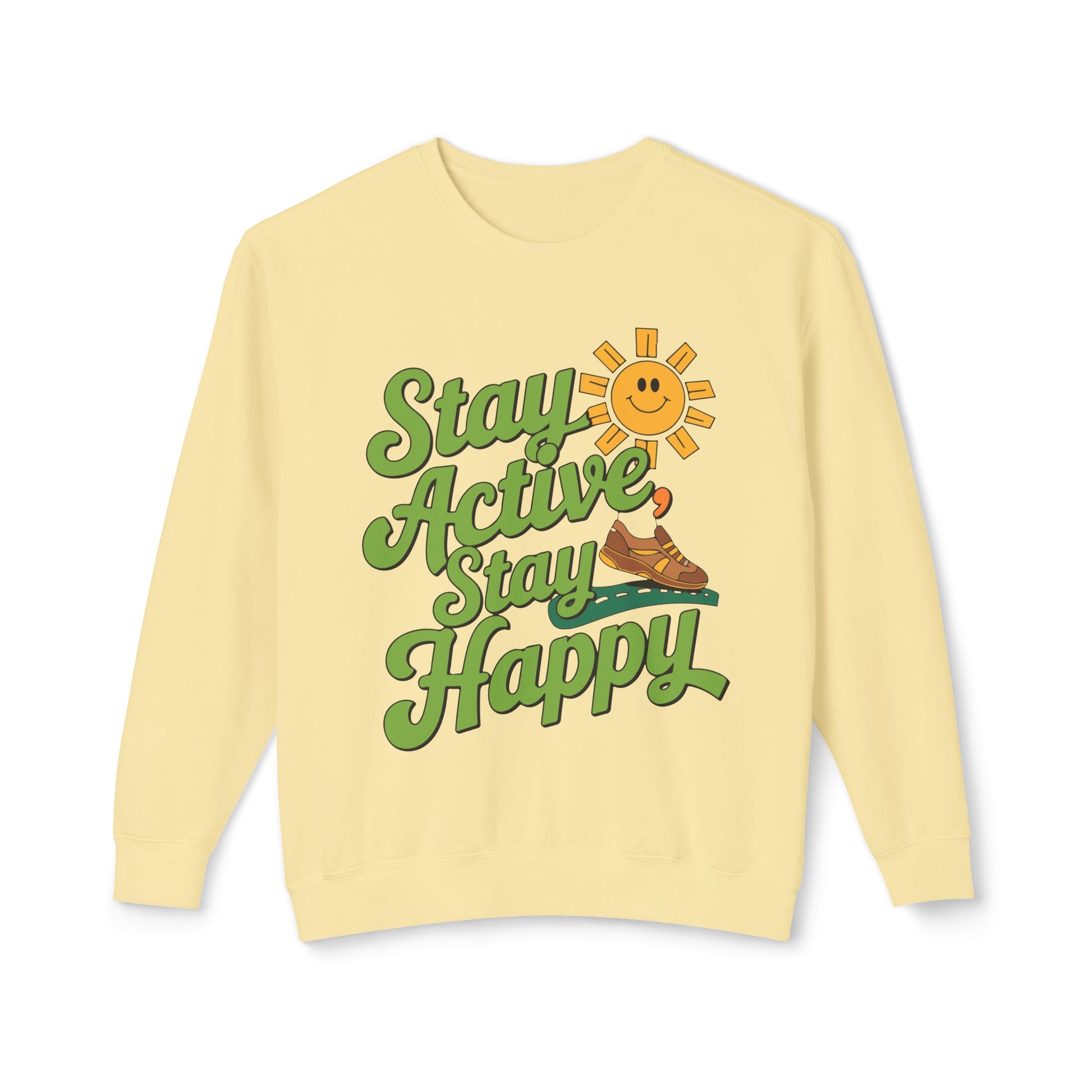 Motivational Stay Active Stay Happy Women Sweatshirt - Graffiti