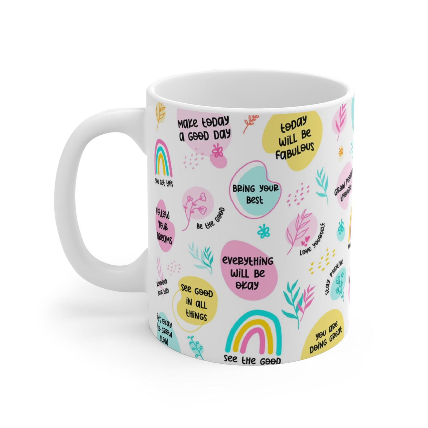 Inspirational 11oz Mug - Positive Vibes - Graffiti