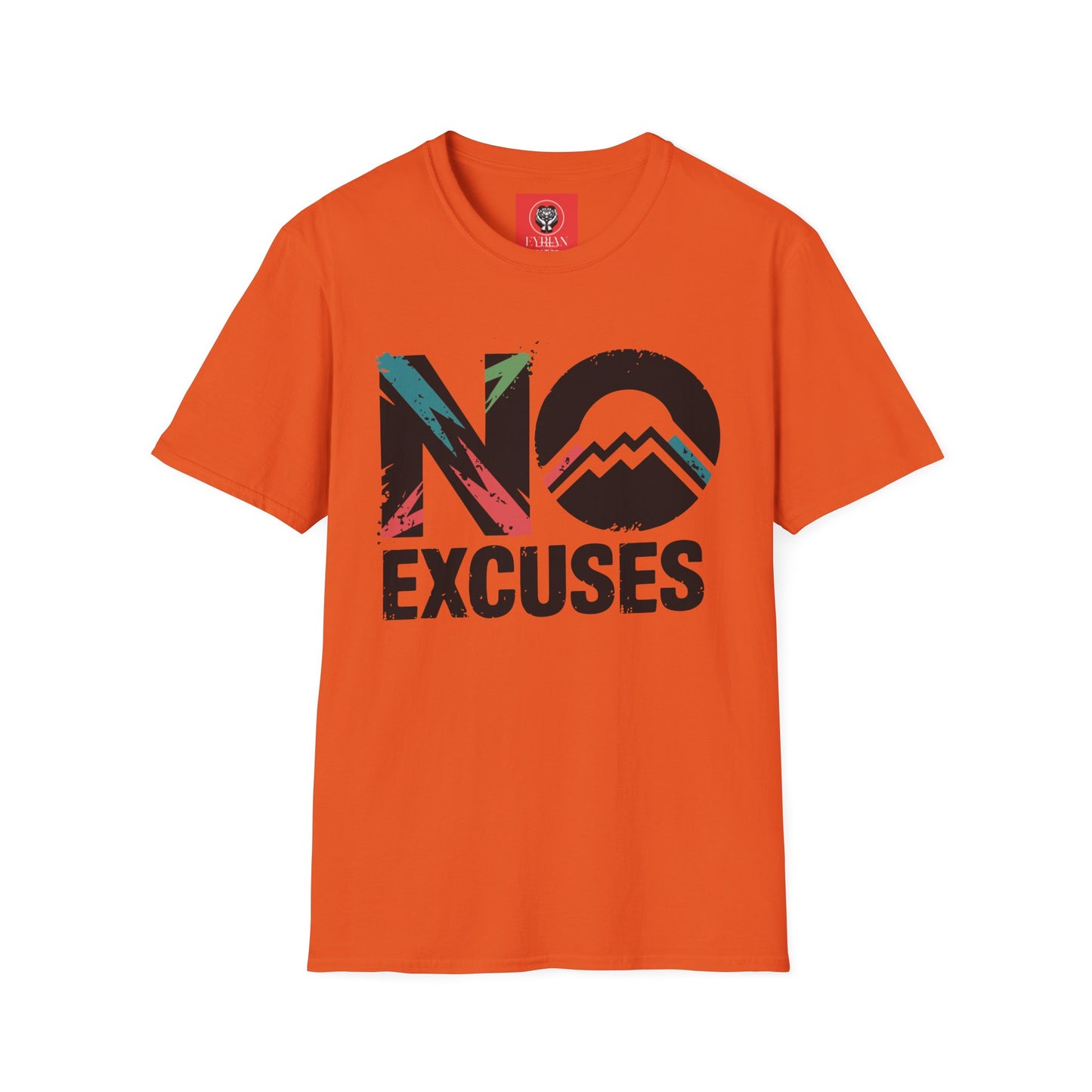 Motivational Unisex T-Shirt, No Excuses Tee, Casual Wear, Fitness Appare, Workout Gift, Positive Quote Shirt, Everyday Comfort - Graffiti