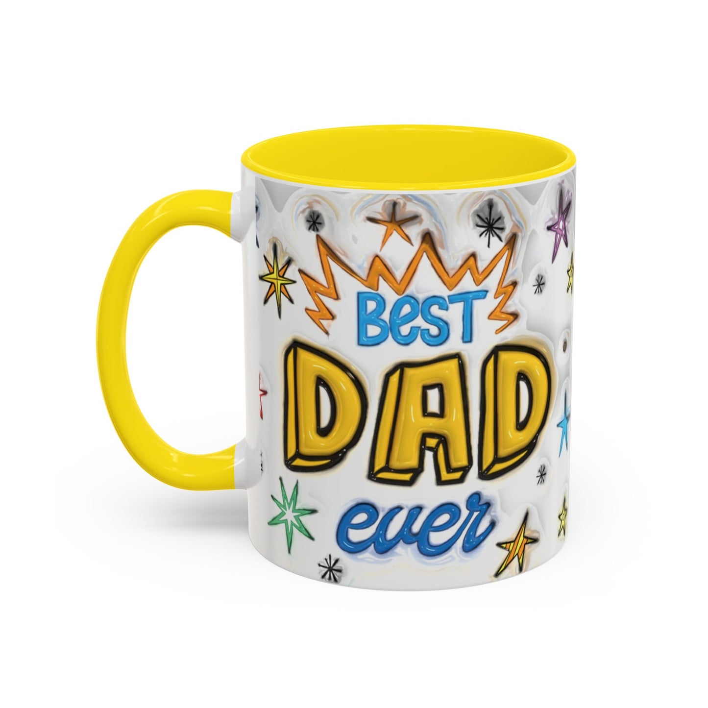 Mug - Fun Best Dad Accent Coffee Mug - Graffiti