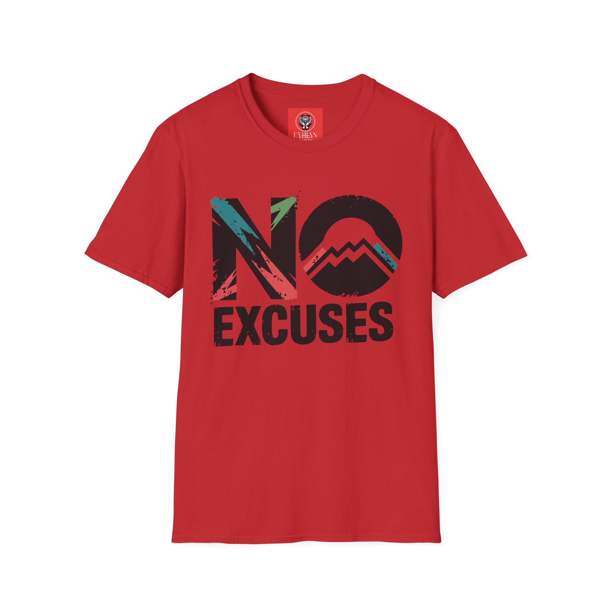 Motivational Unisex T-Shirt, No Excuses Tee, Casual Wear, Fitness Appare, Workout Gift, Positive Quote Shirt, Everyday Comfort - Graffiti