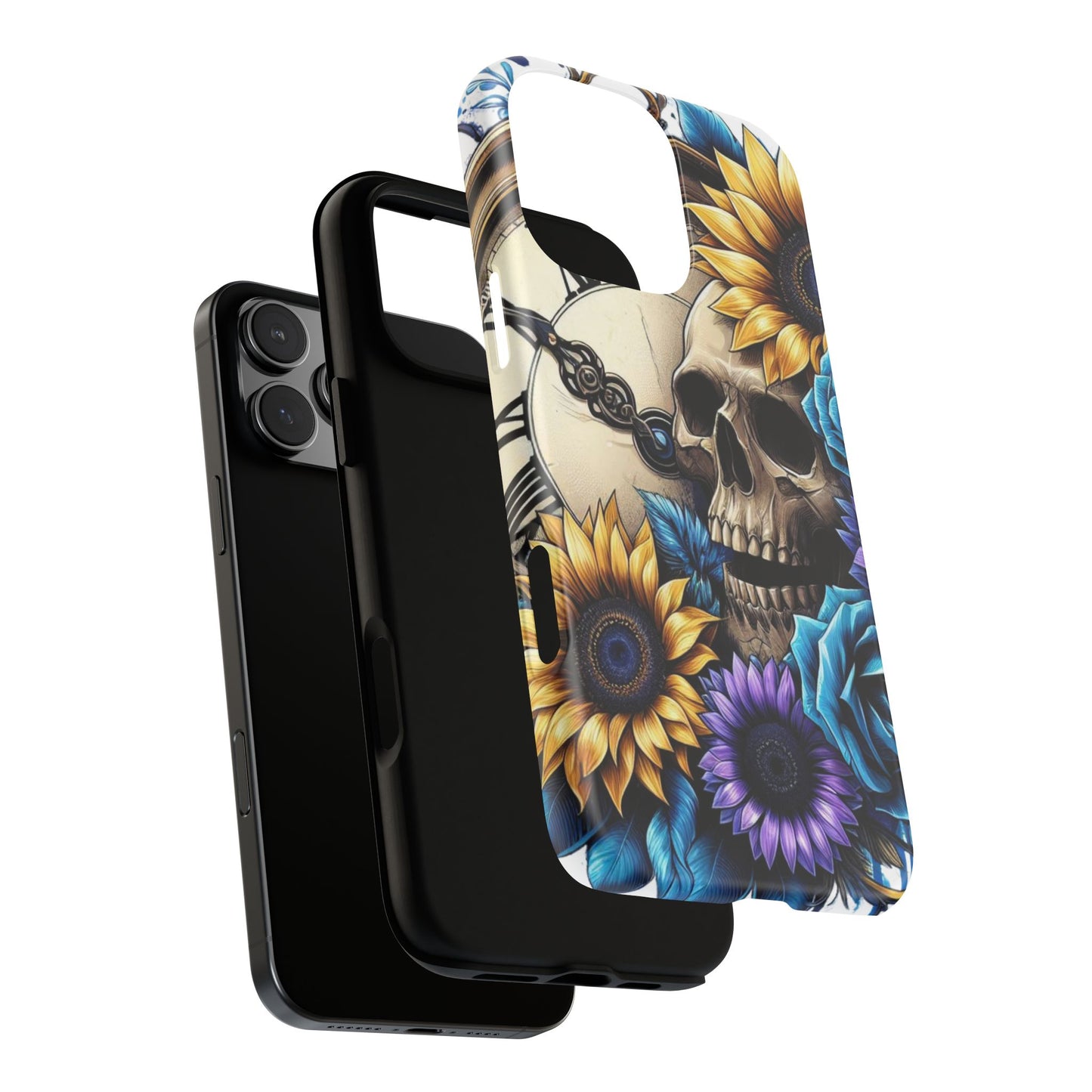 Gothic Floral Skull Phone Case | Tough Cases for Bold Personalities - Graffiti