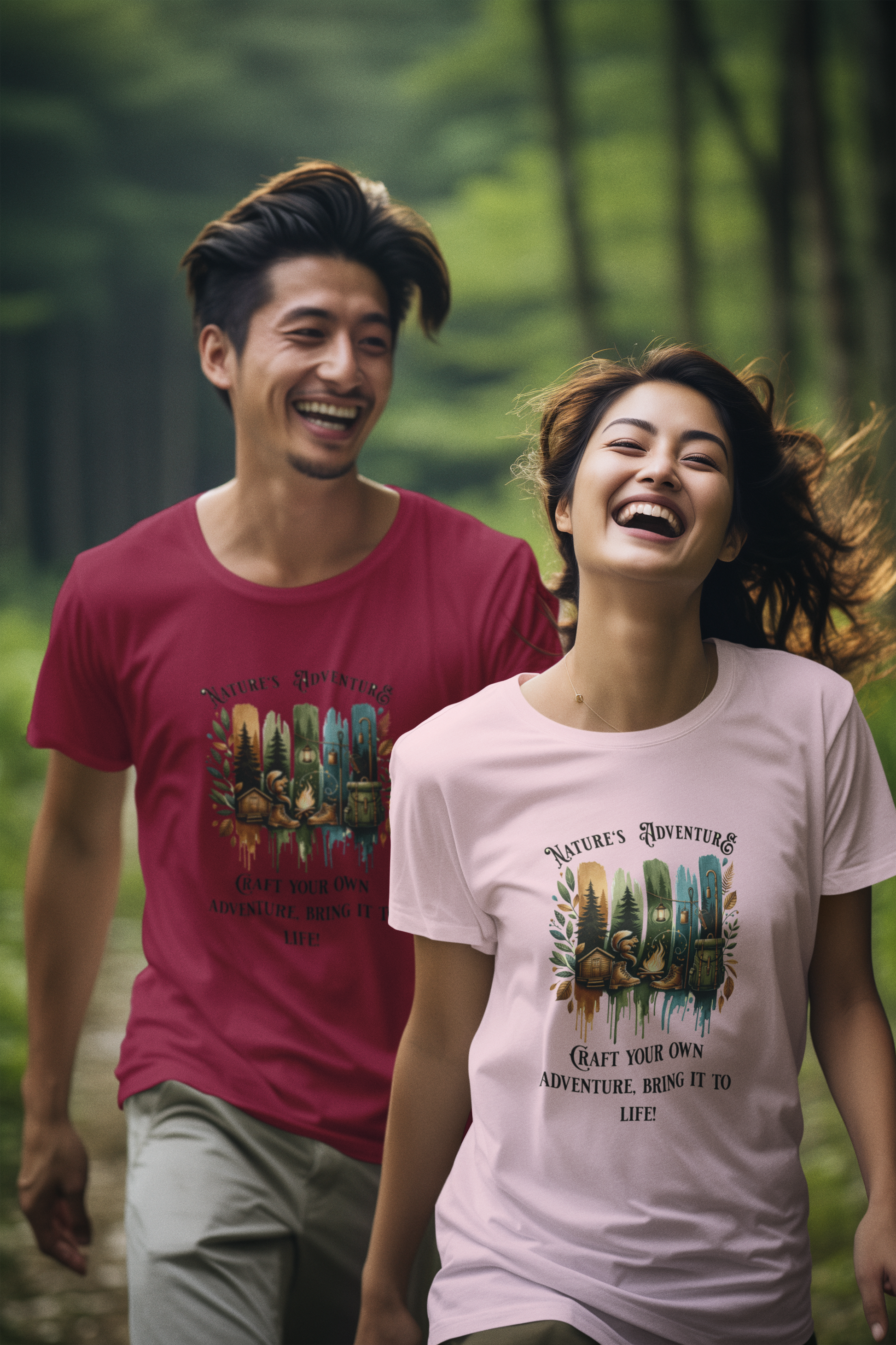 Nature's Adventure Unisex Softstyle T-Shirt - Craft Your Own Adventure! - Graffiti