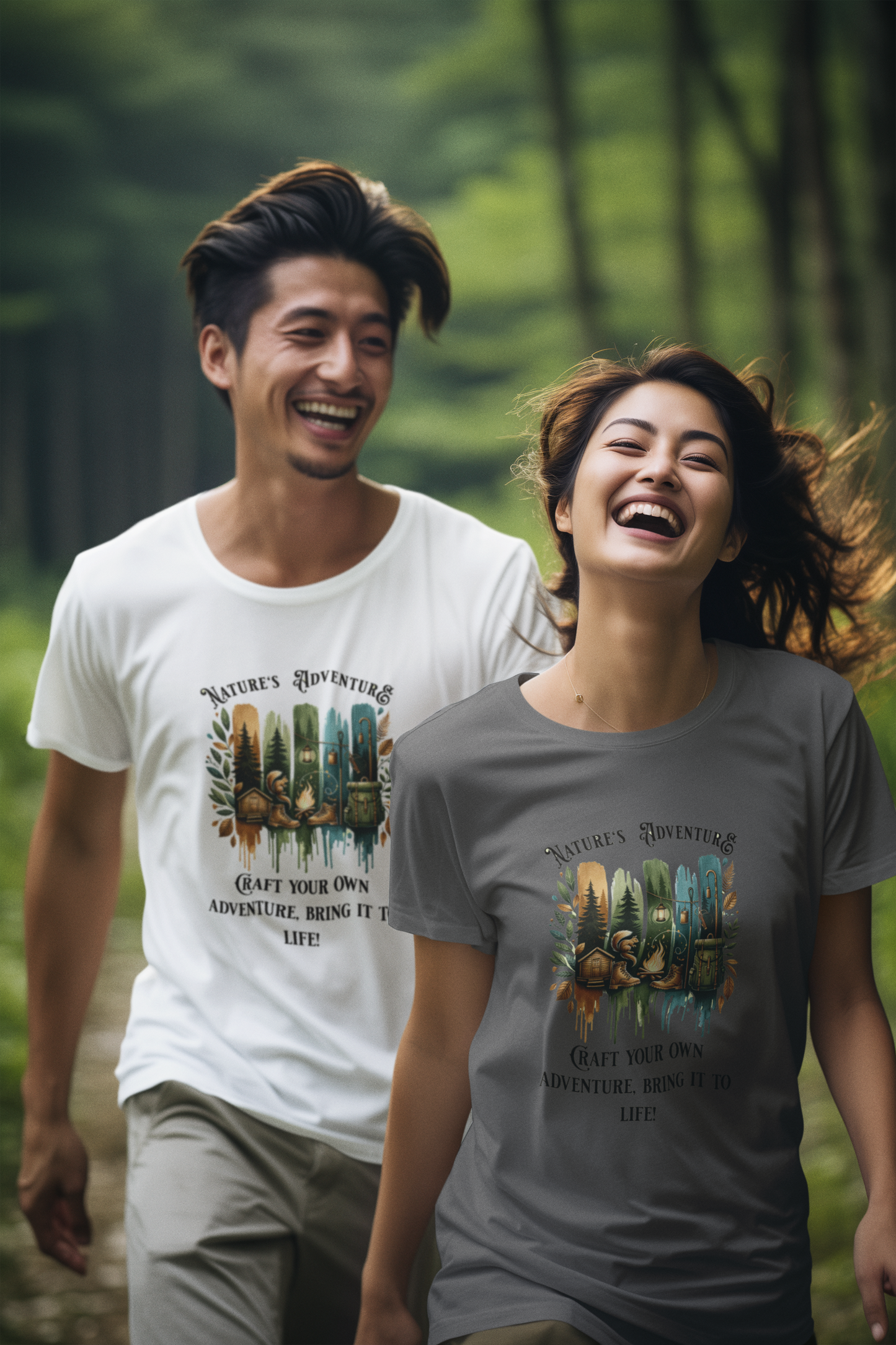 Nature's Adventure Unisex Softstyle T-Shirt - Craft Your Own Adventure! - Graffiti