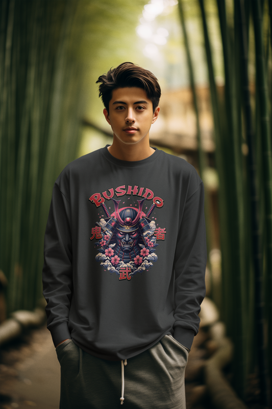 Bushido Honor & Bravery Unisex Fleece Crewneck Sweatshirt - Graffiti