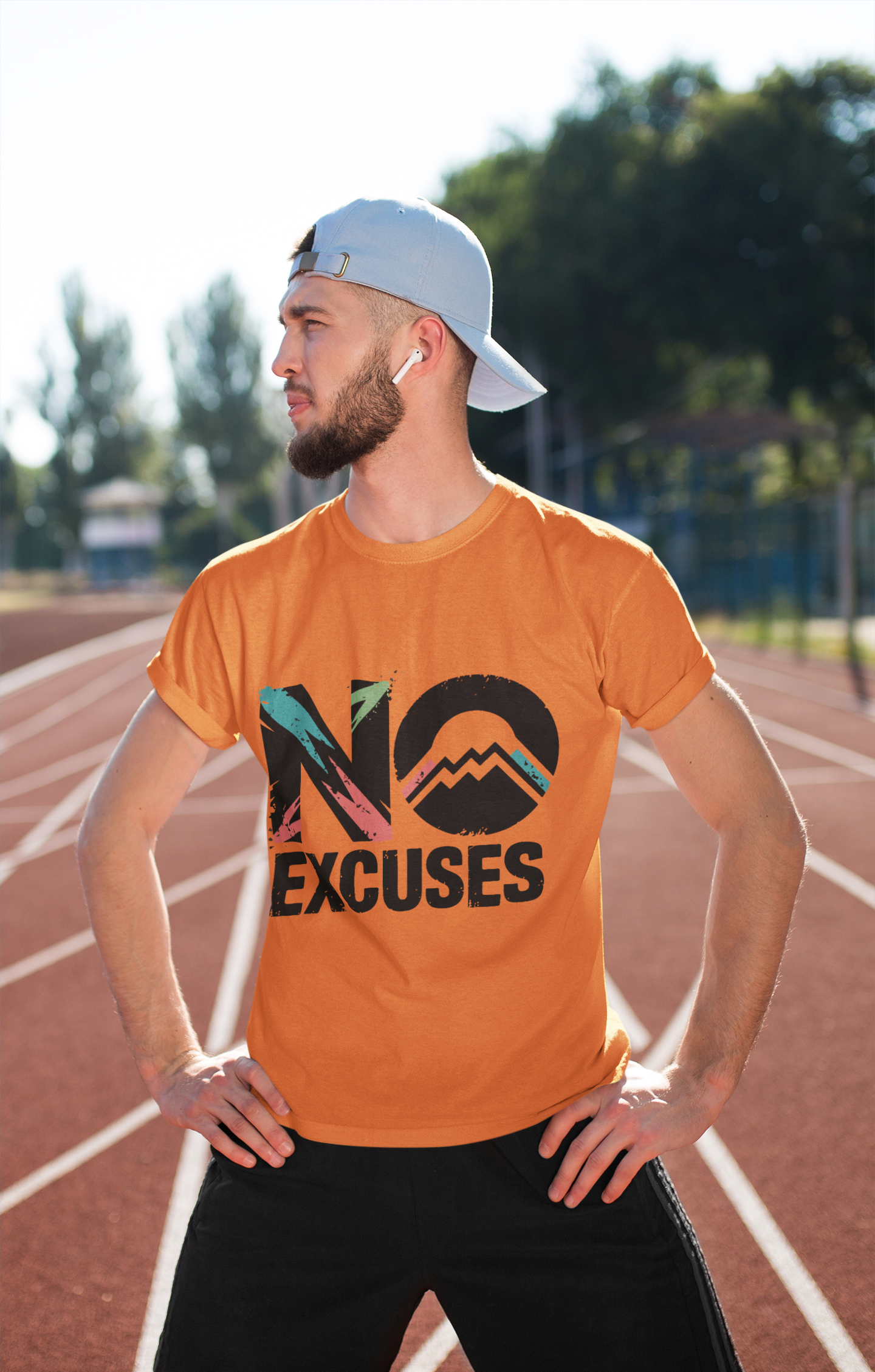 Motivational Unisex T-Shirt, No Excuses Tee, Casual Wear, Fitness Appare, Workout Gift, Positive Quote Shirt, Everyday Comfort - Graffiti