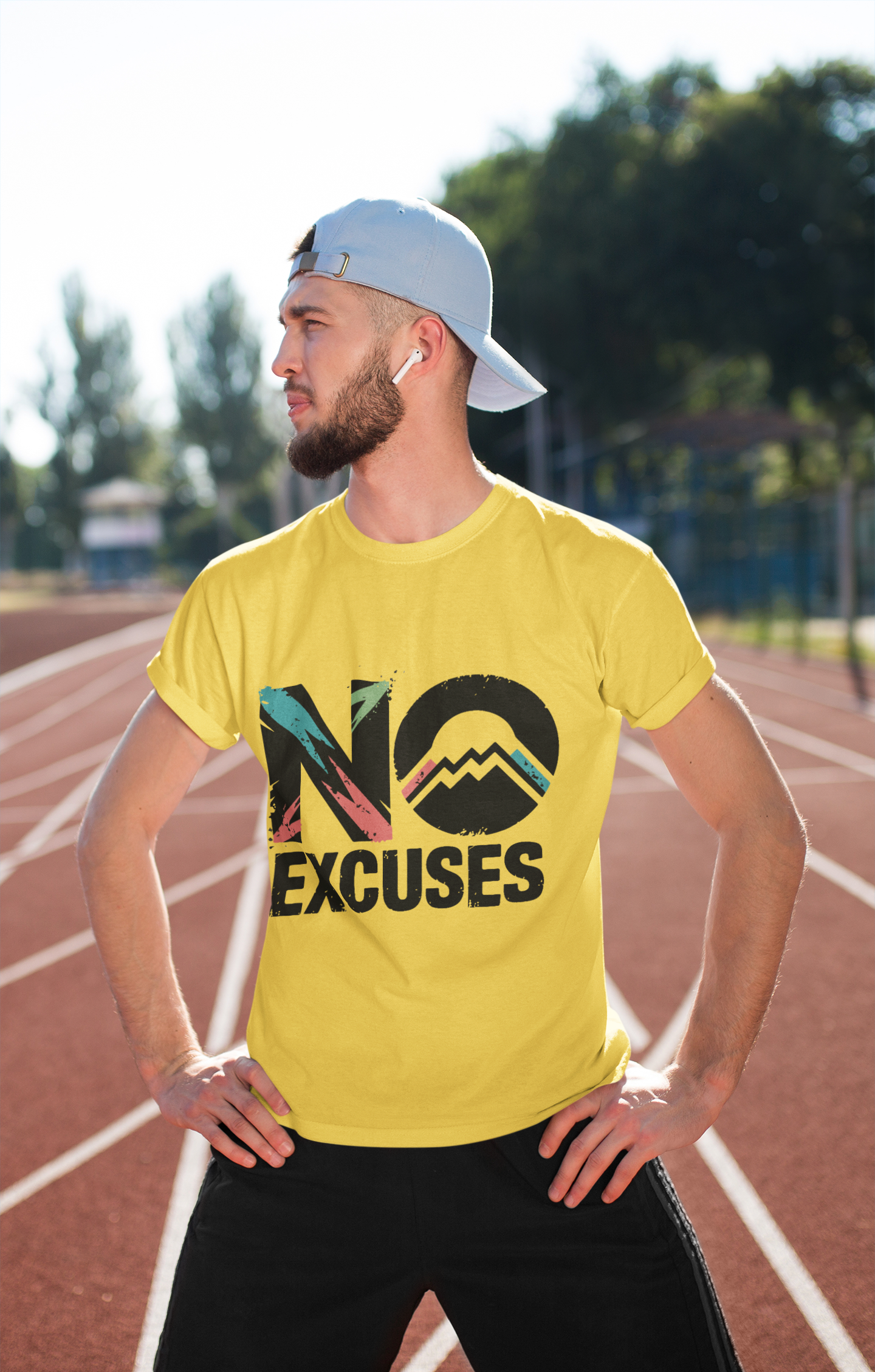 Motivational Unisex T-Shirt, No Excuses Tee, Casual Wear, Fitness Appare, Workout Gift, Positive Quote Shirt, Everyday Comfort - Graffiti